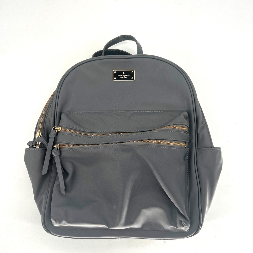 Kate Spade Wilson Road Bradley‎ Gray Backpack Academia Diaper Bag Nylon